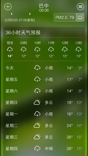 巴中天气30天预报（巴中天气预告）
