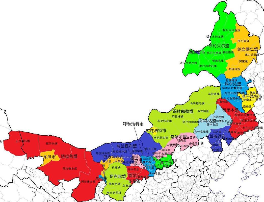 鄂尔多斯地图,鄂尔多斯地图高清版大图-第3张图片-文史