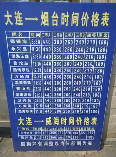2021大连到威海船票时刻表,2021大连到威海船票时刻表及费用-第3张图片-文史 2021大连到威海船票时刻表,2021大连到威海船票时刻表及费用-第3张图片-文史