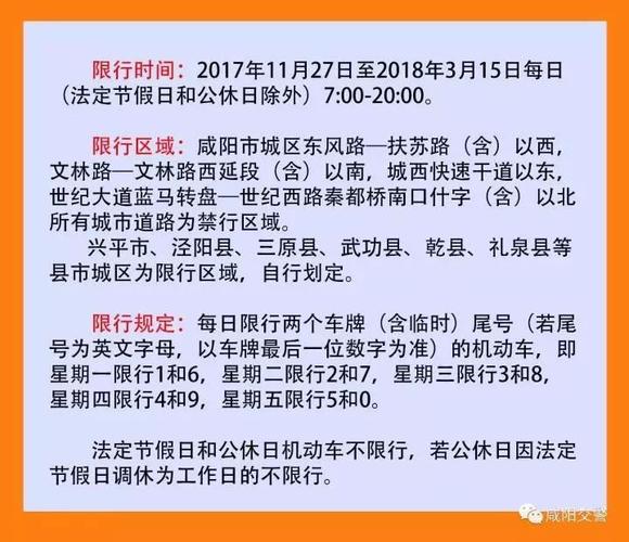咸阳限号（咸阳限号区域地图）-第8张图片-文史