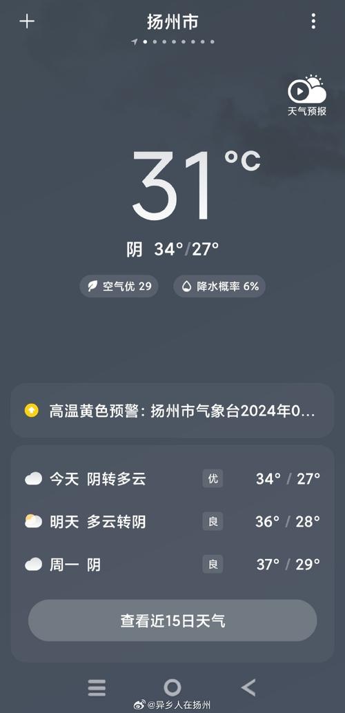 扬州市明天天气预报（扬州明天天气预告）-第4张图片-文史