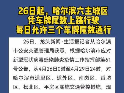 哈市疫情限间车辆限号规定(哈尔滨疫情限行)-第3张图片-文史 哈市疫情限间车辆限号规定(哈尔滨疫情限行)-第3张图片-文史