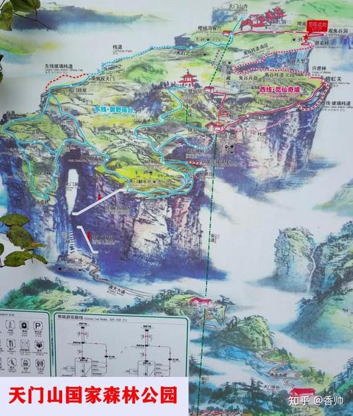 天门山景区游览图,天门山旅游攻略图-第6张图片-文史 天门山景区游览图,天门山旅游攻略图-第6张图片-文史
