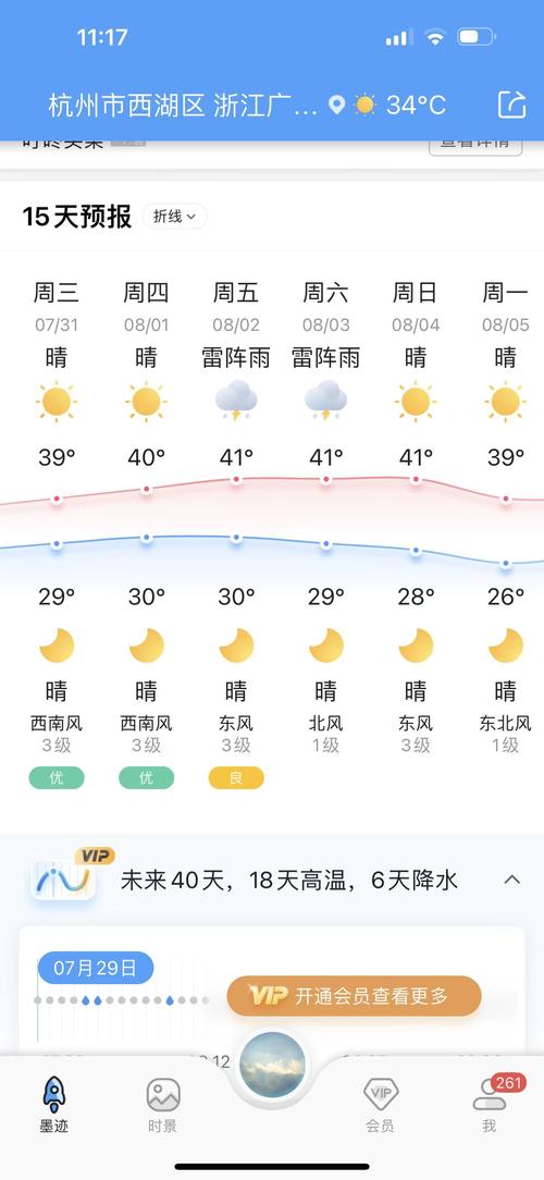 杭州市天气15天,杭州天气预报15天查询结果数据